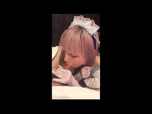 ❤️ Idol Seapánach [mayuka], culaith maid na Fraince, cuid 1, blowjob agus jerk off le lotion ❤️❌  Físeán porn  linn ️❤